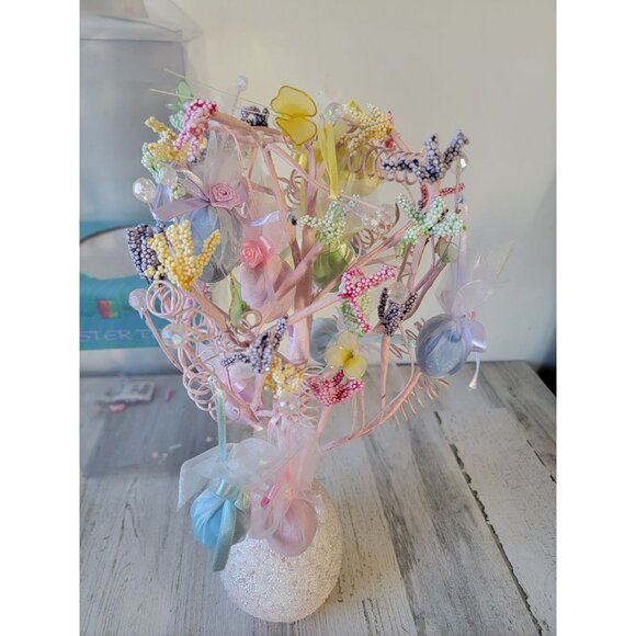 Vintage jubilee Easter tree table top spring decor unique beaded - Picture 5 of 9